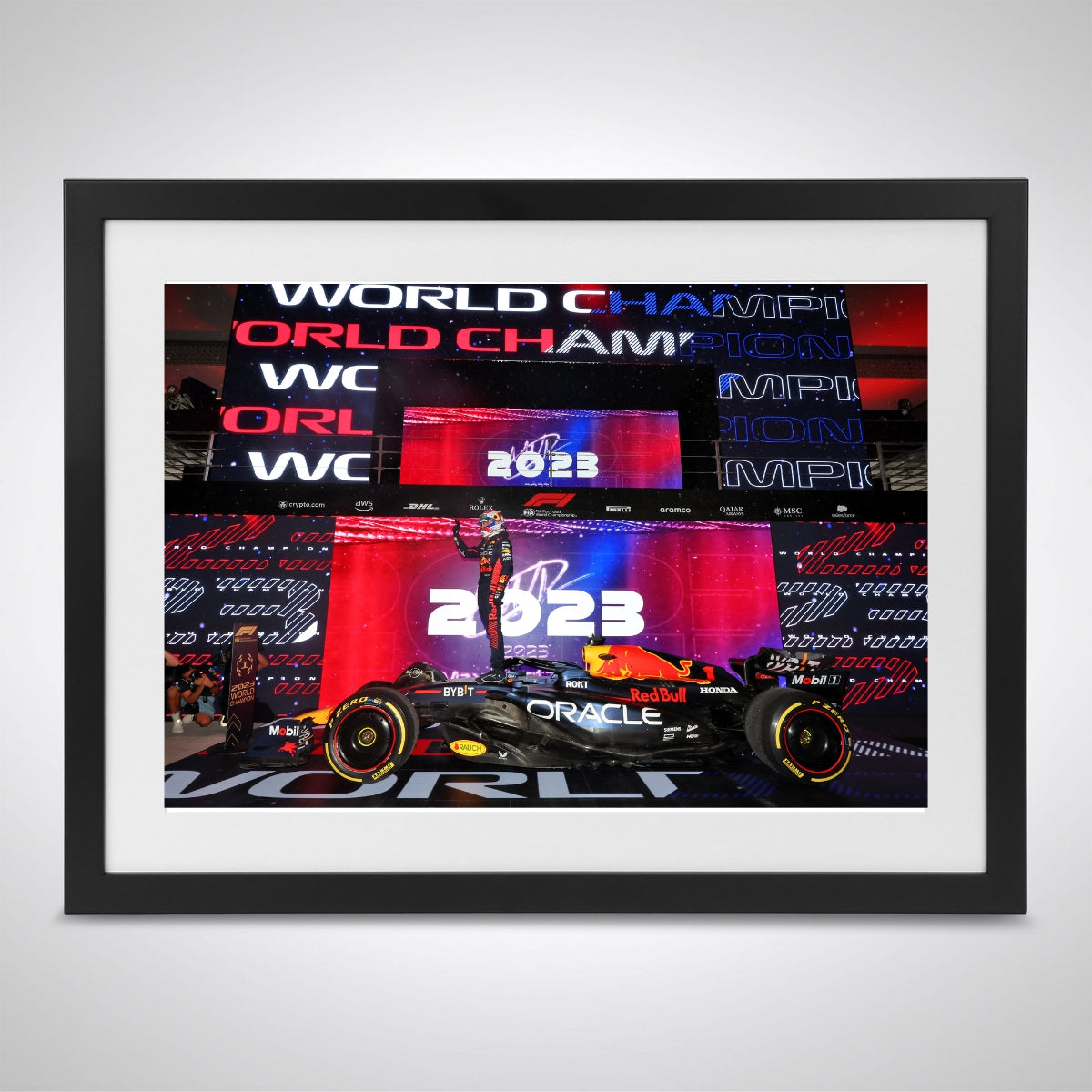 Max Verstappen 2023 Three-Time World Champion Print – James Moy