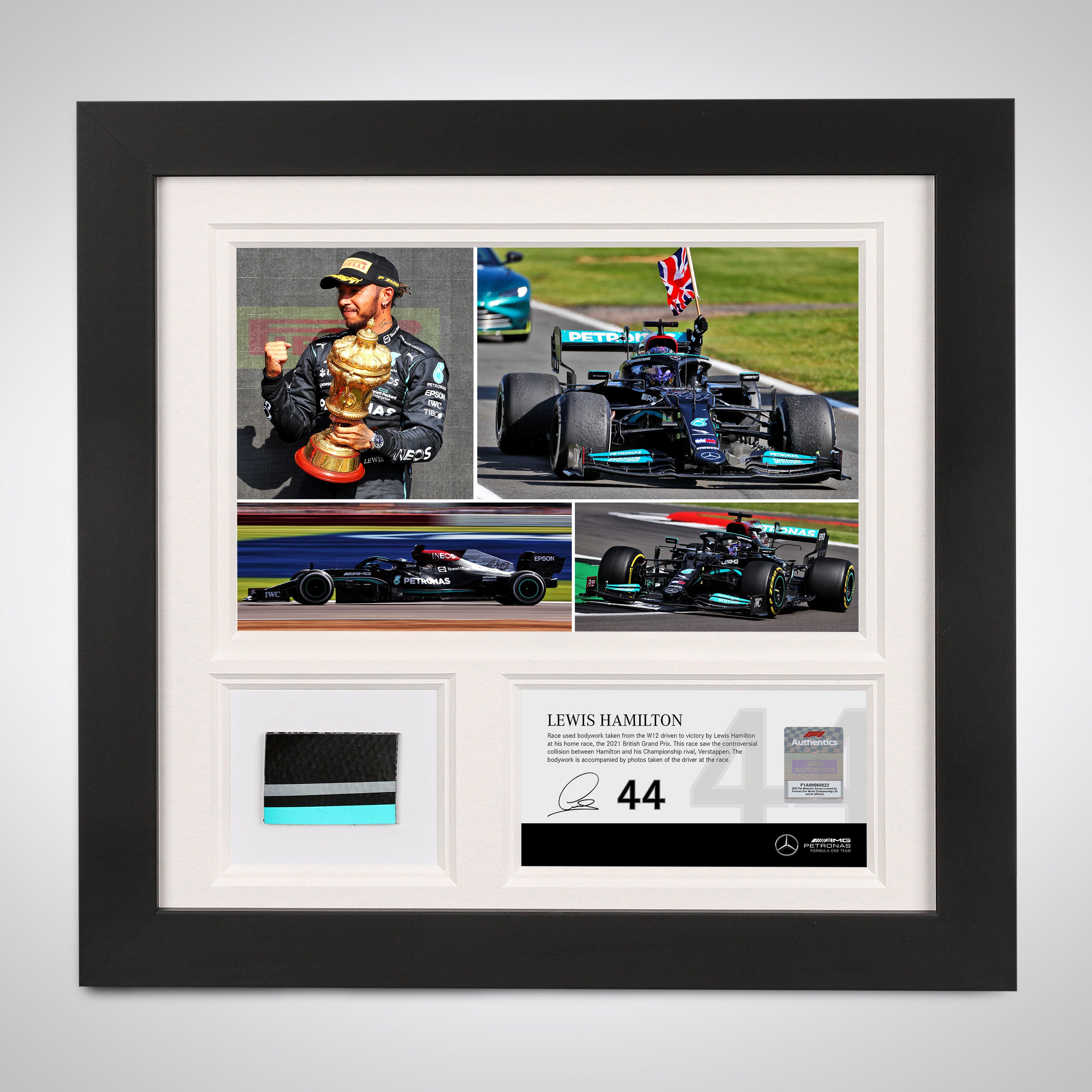 Lewis Hamilton 2021 Race Used Bodywork & Photo - British GP